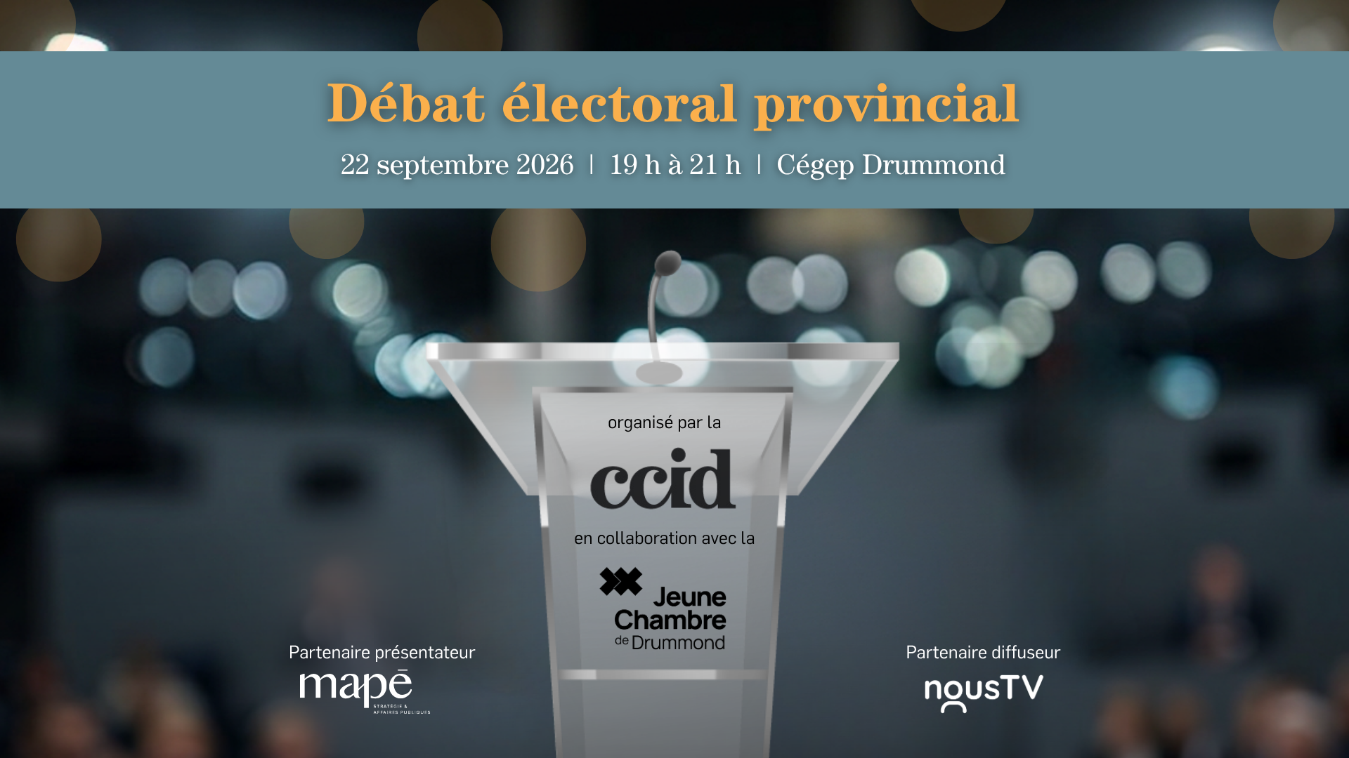 Débat électoral provincial 2026 Événement LinkedIn V2